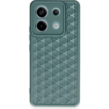 Kuhi Mey Ithalat®   Redmi Note 13 Pro 5g Kılıf Petek Silikon Kapak - Koyu Yeşil