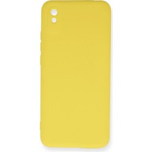 Kuhi Mey Ithalat®   Redmi 9A Kılıf Nano Içi Kadife Silikon - Sarı