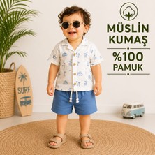 Ramada %100 Pamuk Müslin Gömlek Şort Takım