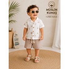 Ramada %100 Pamuk Müslin Gömlek Şort Takım
