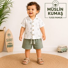 Ramada %100 Pamuk Müslin Gömlek Şort Takım