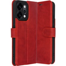 Kuhi Mey Ithalat®   Reno 14 Trend S Plus Kapaklı Kılıf - Kırmızı