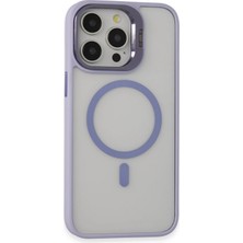 Kuhi Mey Ithalat®  iPhone 15 Pro Kılıf Roblox Lens Magsafe Standlı Kapak - Lila