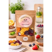 Florica 100 G Tropikal Karışım (Mango, Ananas, Ejder Meyvesi) Doğal Katkısız Sağlıklı Atıştırmalık