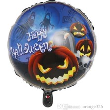 Drop Tedarik Happy Halloween Balkabağı Folyo Balon 18 Inç