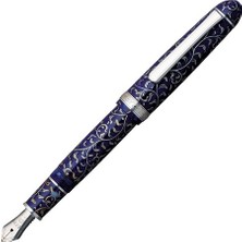 Platinum 3776 Celluloid Karakusa Blue Dolmakalem