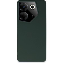 Drop Tedarik Tecno Camon 20 Pro 5g Kılıf First Silikon - Koyu Yeşil