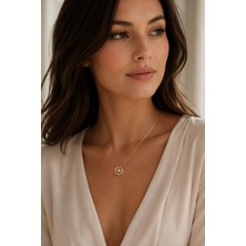 Balenbi Jewelry Yıldız Motifli Taşlı Kararmaz Çelik Kadın Kolye 14K Gold 1161