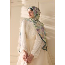 Fresh Scarfs Vintage Garden Desen Rami Şal Yeşil