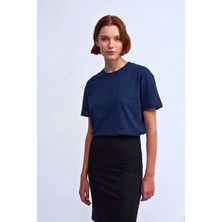 Guaraz Kadın Organik Pamuk Relaxed Fit Yuvarlak Yakalı Premıum T-Shirt