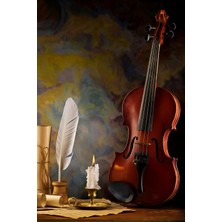 Aden Dijital Dekoratif  En Güzel Köşenize Huzur Müzik ve Mum Dekor Kanvas Tablo