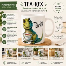 Tişört Kodu Tea-Rex Dinozor Kupa – Eğlenceli Dinozor Tasarımlı Porselen Kupa