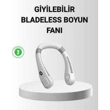 Motto Ticaret Giyilebilir Boyun Fanı 360° Dairesel Rüzgar ve 5 Kademeli Hız Ayarlı