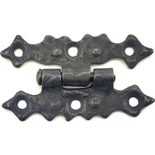 Herşey Trend Antika Tarz Dekoratif Pirinç Yıldız Menteşe - 63X36 Mm, Oksit