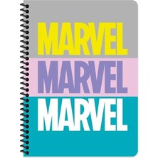 Seyfi Kırtasiye Marvel Seri 20X28 cm Çizgisiz Telli Defter 80 Yaprak Karton Kapak