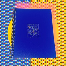 Seyfi Kırtasiye 16X22 cm 80 Yaprak Çizgisiz Plastik Kapak Telli Defter 60 gr Beyaz Sayfa