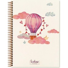 Seyfi Kırtasiye 20X28 cm 100 Yaprak Çizgisiz Balon Sert Kapak Telli Defter 60 gr Krem Rengi Kaliteli Kağıt