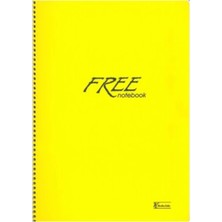 Seyfi Kırtasiye 19X25 cm 100 Yaprak Çizgisiz Free Notebook Plastik Kapak Telli Defter 60 gr Beyaz Sayfalı