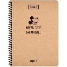 Seyfi Kırtasiye Keskin Color 20X28 cm Çizgisiz Telli 80 Yaprak Defter Kraft Kapak Beyaz Kağıt