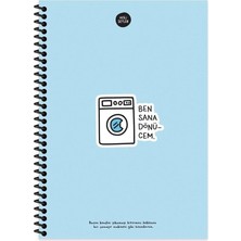 Seyfi Kırtasiye Hisli Şeyler 17X24 cm Çizgisiz Telli Defter Sert Kapak 100 Yaprak