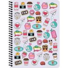 Seyfi Kırtasiye Kareli 16X22 cm 80 Yaprak Plastik Kapak Telli Defter 60 Gram Beyaz Sayfa