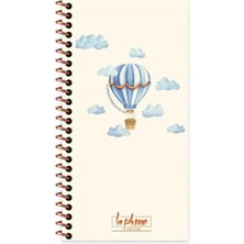 Seyfi Kırtasiye La Plume Çizgisiz Balon Telli Defter 10X19 cm Krem Renk Kağıt 80 Yaprak Kalın Kapaklı