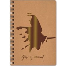 Seyfi Kırtasiye 16,5X22,5 cm 100 Yaprak Kareli Telli Atatürk Sert Karton Kapak Defter 70 gr Krem Renk Kağıt