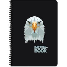 Seyfi Kırtasiye 17X24 cm Çizgisiz 100 Yaprak Jungle Sert Kapak Telli Defter 60 gr Beyaz Kağıt