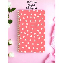 Seyfi Kırtasiye 13X21 cm Çizgisiz 96 Yaprak Sert Karton Kapak Telli Defter 60 gr Beyaz Kağıt