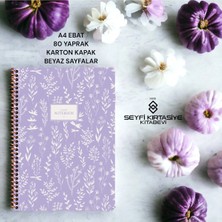 Seyfi Kırtasiye Çizgili A4 Ebat 80 Yaprak Kartonkapak Telli Defter Beyaz Renk 60 gr Kağıt