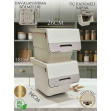 Mulina Home 2'li Kahve Bej Patateslik Soğanlık & Çok Amaçlı Sepet 24LT