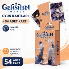 LUXMON Genshin Anime Iskambil ve Poker Kartı Destesi