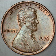 Banknoting Amerika 1 Cent 1976 Lincoln Memorial.
