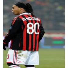 Ac  Milan 2009.2010 Sezon  Ronaldinho Uzun Kol  Nostalji  Yetişkin Futbol Forması.