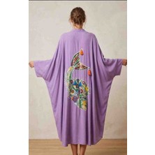 Park Moda Sırt Işlemeli Ithal Viskon Kimono