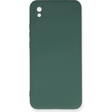 Drop Tedarik Xiaomi Redmi 9A Kılıf Nano Içi Kadife Silikon - Koyu Yeşil