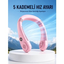 Masa Dostu Pembe Taşınabilir Boyun Fanı Ergonomik Tasarım Çok Kademeli Hava Akışı Tdms-07