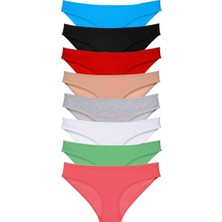 8 Adet Süper Eko Set Likralı Kadın Slip Külot Set 3