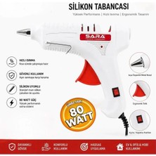 Sara S569 Profesyonel Sıcak Silikon Tabancası 80 Watt Kalın Mum Çubuğu