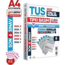 Karakutu Yayınları   2027 TUS Temel Tıp Bilimleri ÖSYM Çıkmış Soru Tıpkı Basım Son 4 Yıl 6lı Deneme Kitapçığı