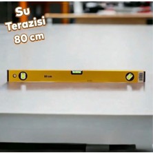 Bortepe BR080 Aluminyum Su Terazisi 80 cm Inşaat Duvar Fayans Marangoz Ölçe Eğik Ölçme
