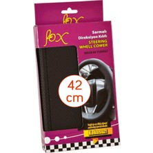 Fox Dikmeli Direksiyon Kılıfı Noktalı Siyah (Minibüs-Ticari) 42 cm
