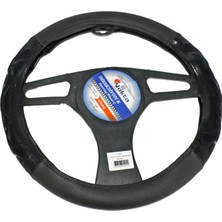 NYF F-442 Geçmeli Direksiyon Kılıfı 3 Boyutlu Masajlı Siyah Suni Deri 38 cm