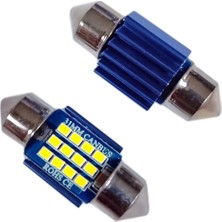 Carub 12V-24V Sofit Ampul 31 mm 12 Led Canbus Metal Beyaz BR0402244