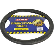Carub Geçmeli Direksiyon Kılıfı Dikişli Siyah 38 cm BR1841923