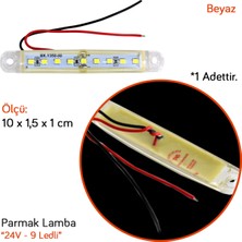 Tas 24V Parmak Lamba 9 Ledli Beyaz 10X1,5 cm TAS.005B-24 (10 Lu)