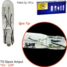 TAS Süperlight 12V T5 Ampul Küçük Dipsiz 1,2W SL3100 (10 lu)