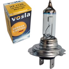 Vosla 12V H7 Ampul 55W +120 Fazla Işık PX26D VS27438 (2 Li)