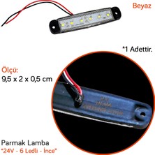 Tas 24V Parmak Lamba 6 Ledli Beyaz 9,5x2 cm Ince TAS.004B-24 (10 Lu)