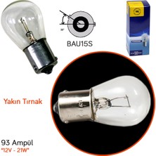 TAS Süperlight 12V 93 Ampul Yakın Tırnak 21W BAU15S SL3122 (10 lu)